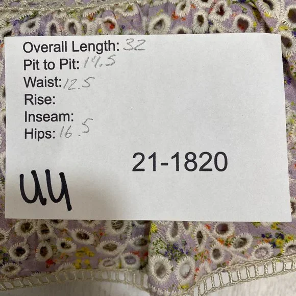 Alice + Olivia Tonie Tiered Floral Mini Dress Purple Women's 0 Eyelet Lace - Picture 13 of 13